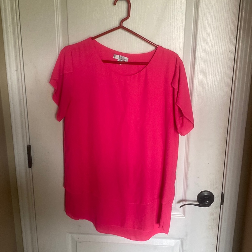 Bright pink blouse